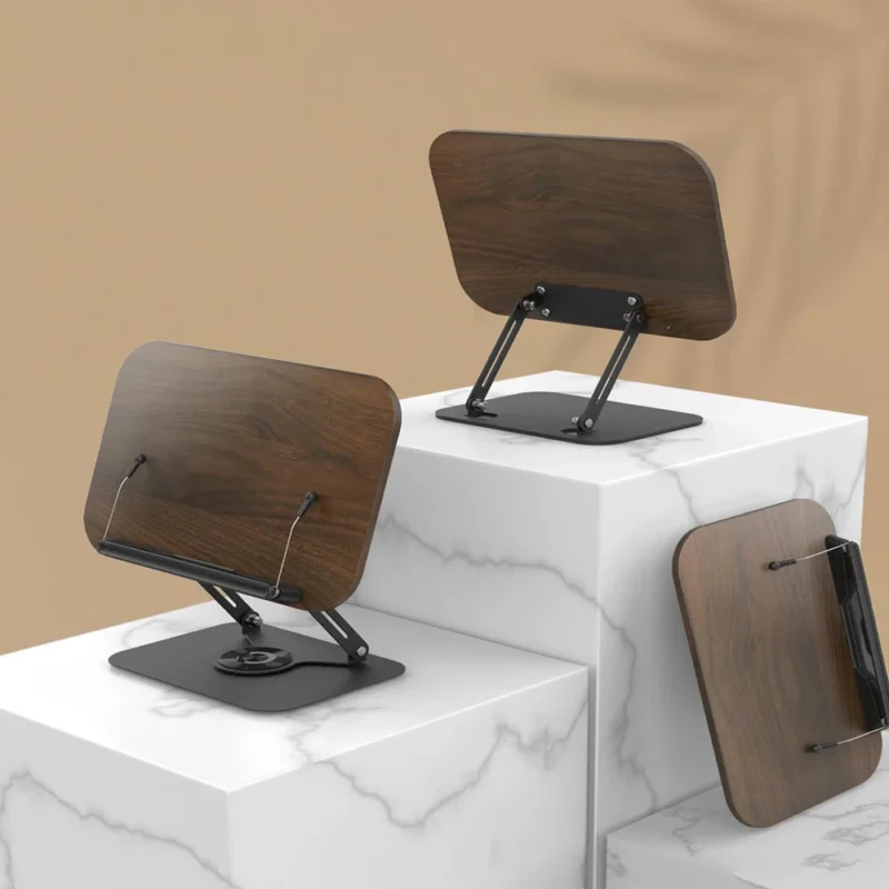 Pupitre en bois pour tablette et livres, hauteur réglable – vue 2 Pupitre en bois pour tablette et livres, hauteur réglable – vue 2