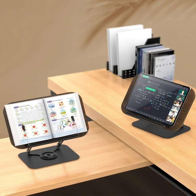 Pupitre en bois pour tablette et livres, hauteur réglable – vue 6 Pupitre en bois pour tablette et livres, hauteur réglable – vue 6