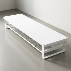 Rehausseur d’écran 70 cm avec étagère grillagée