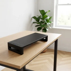 Réhausseur d’écran pliable avec tiroir et USB Réhausseur d’écran pliable avec tiroir et USB