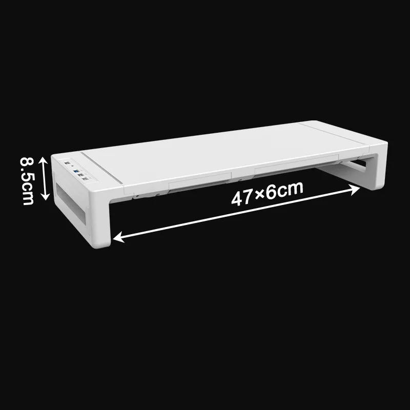 Réhausseur d’écran pliable avec tiroir et USB Réhausseur d’écran pliable avec tiroir et USB