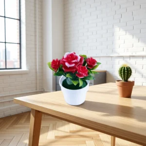 Rosier artificiel en pot – 5 couleurs – vue 6 Rosier artificiel en pot – 5 couleurs – vue 6