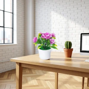 Rosier artificiel en pot – 5 couleurs – Violet Rosier artificiel en pot – 5 couleurs – Violet