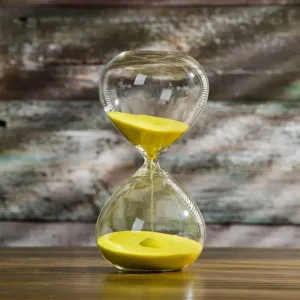 Sablier en verre soufflé, 15, 30 ou 60 minutes – vue 3 Sablier en verre soufflé, 15, 30 ou 60 minutes – vue 3