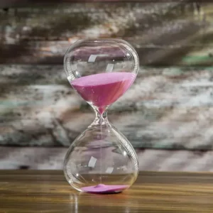 Sablier en verre soufflé, 15, 30 ou 60 minutes – Rose Sablier en verre soufflé, 15, 30 ou 60 minutes – Rose
