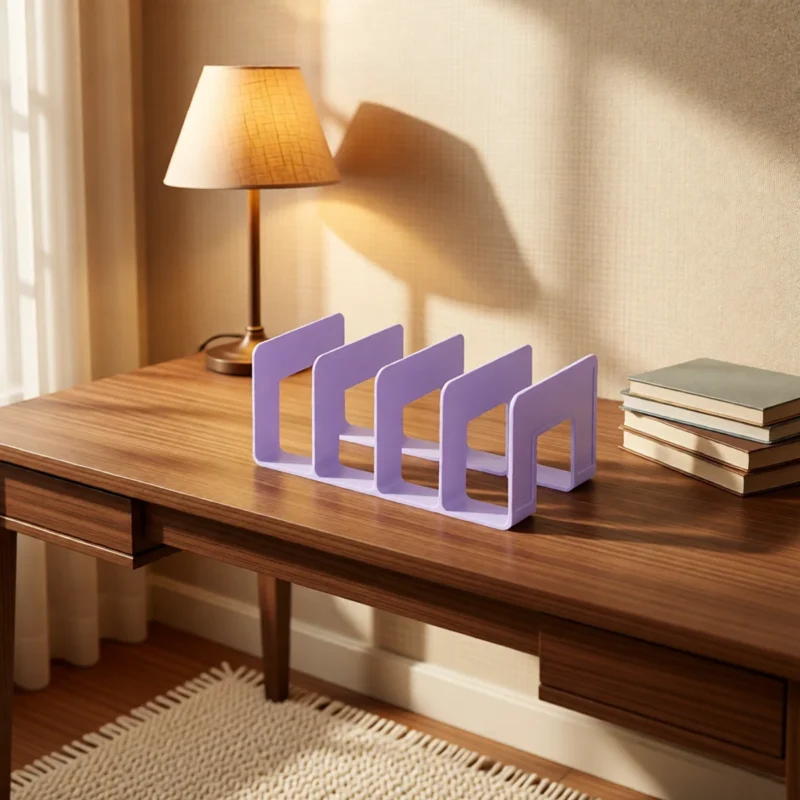 Serre-livres 4 compartiments, couleurs pastel – Lilas Serre-livres 4 compartiments, couleurs pastel – Lilas