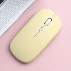 Souris Bluetooth silencieuse – 12 coloris – Jaune Souris Bluetooth silencieuse – 12 coloris – Jaune