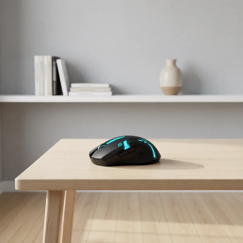 Souris gaming filaire à éclairage RGB – Noir