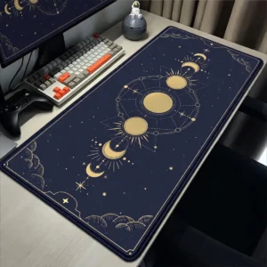 Sous-main phases de lune, style céleste – Bleu nuit et or Sous-main phases de lune, style céleste – Bleu nuit et or