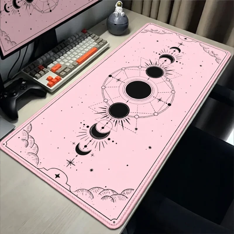 Sous-main phases de lune, style céleste – Rose et noir Sous-main phases de lune, style céleste – Rose et noir