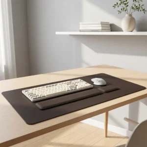 Sous-main en simili cuir avec repose-poignets, ensemble 3 pièces – vue 4 Sous-main en simili cuir avec repose-poignets, ensemble 3 pièces – vue 4