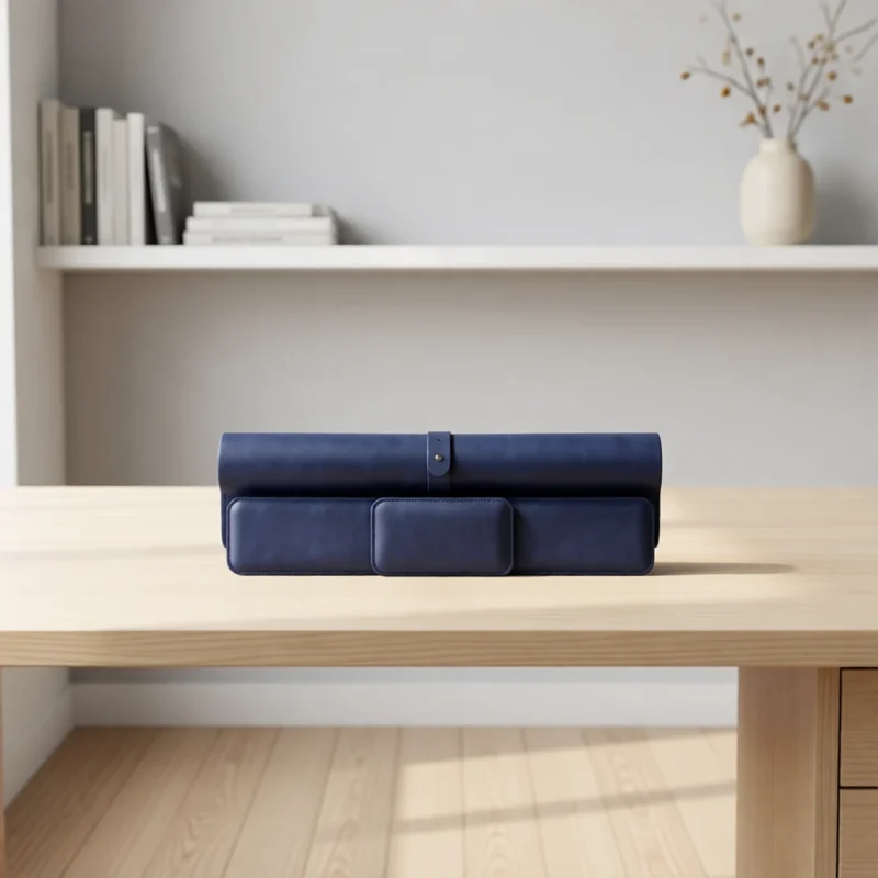 Sous-main en simili cuir avec repose-poignets, ensemble 3 pièces Sous-main en simili cuir avec repose-poignets, ensemble 3 pièces