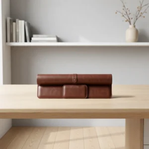 Sous-main en simili cuir avec repose-poignets, ensemble 3 pièces Sous-main en simili cuir avec repose-poignets, ensemble 3 pièces