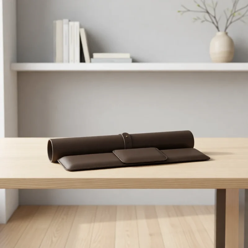 Sous-main en simili cuir avec repose-poignets, ensemble 3 pièces Sous-main en simili cuir avec repose-poignets, ensemble 3 pièces