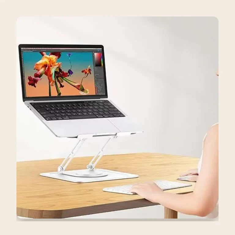 Support ordinateur portable rotatif 360°, aluminium