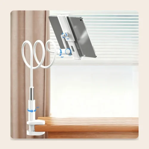 Support tablette à bras flexible pour lit et bureau