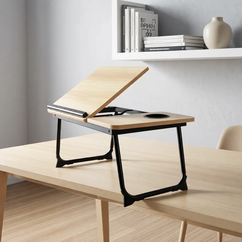 Table de lit pliable en bambou pour ordinateur portable – vue 6 Table de lit pliable en bambou pour ordinateur portable – vue 6