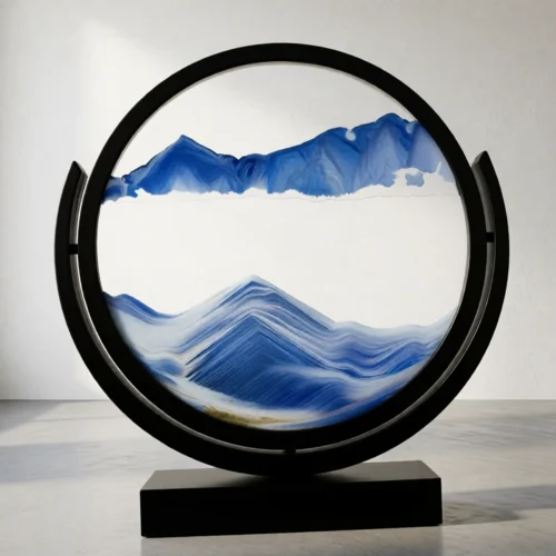 Tableau de sable mouvant 3D, cadre rond Tableau de sable mouvant 3D, cadre rond