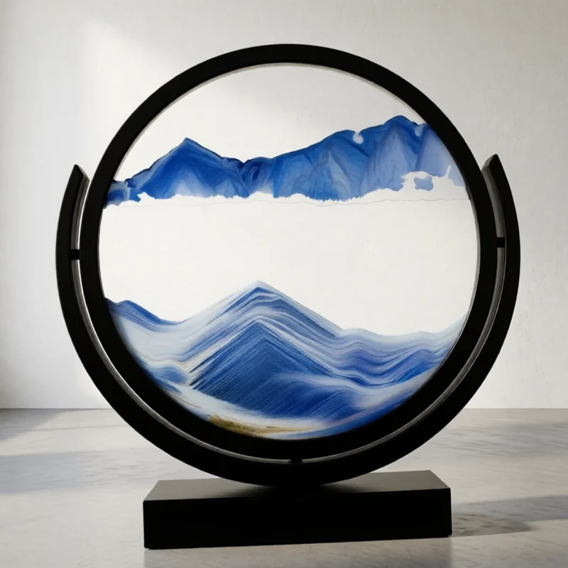 Tableau de sable mouvant 3D, cadre rond
