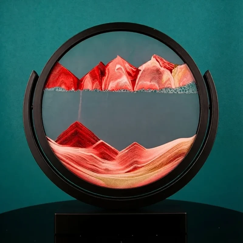 Tableau de sable mouvant 3D, cadre rond