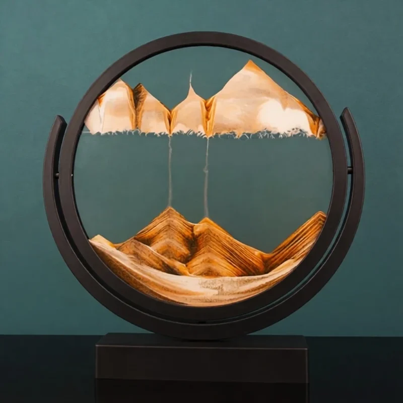 Tableau de sable mouvant 3D, cadre rond