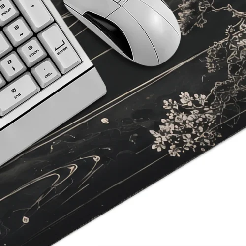 Tapis de souris XXL noir et or « Mont Fuji » – vue 2