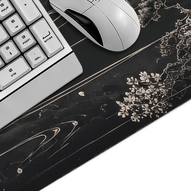 Tapis de souris XXL noir et or « Mont Fuji » – vue 2 Tapis de souris XXL noir et or « Mont Fuji » – vue 2