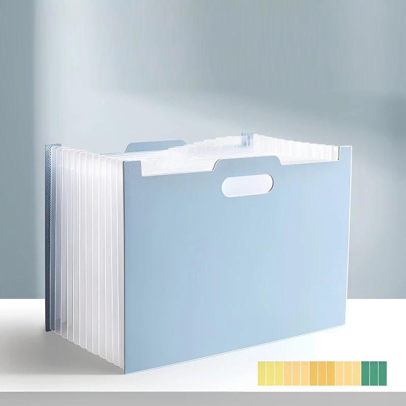 Trieur accordéon A4, 13 poches – Bleu ciel