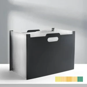Trieur accordéon A4, 13 poches – Noir