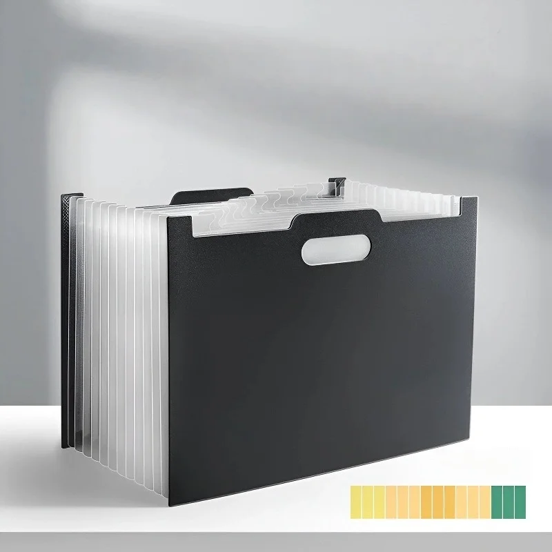 Trieur accordéon A4, 13 poches – Noir
