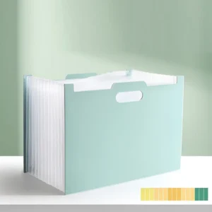 Trieur accordéon A4, 13 poches – Vert d’eau
