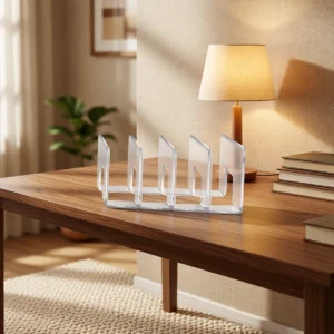 Trieur de livres et documents en acrylique transparent Trieur de livres et documents en acrylique transparent