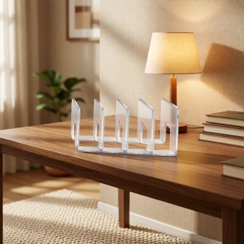 Trieur de livres et documents en acrylique transparent