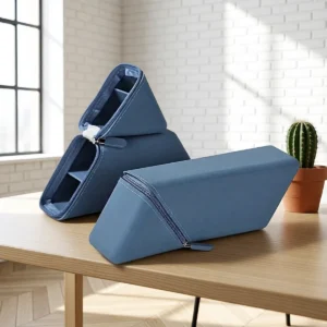 Trousse pot à crayons pliable en silicone – vue 2