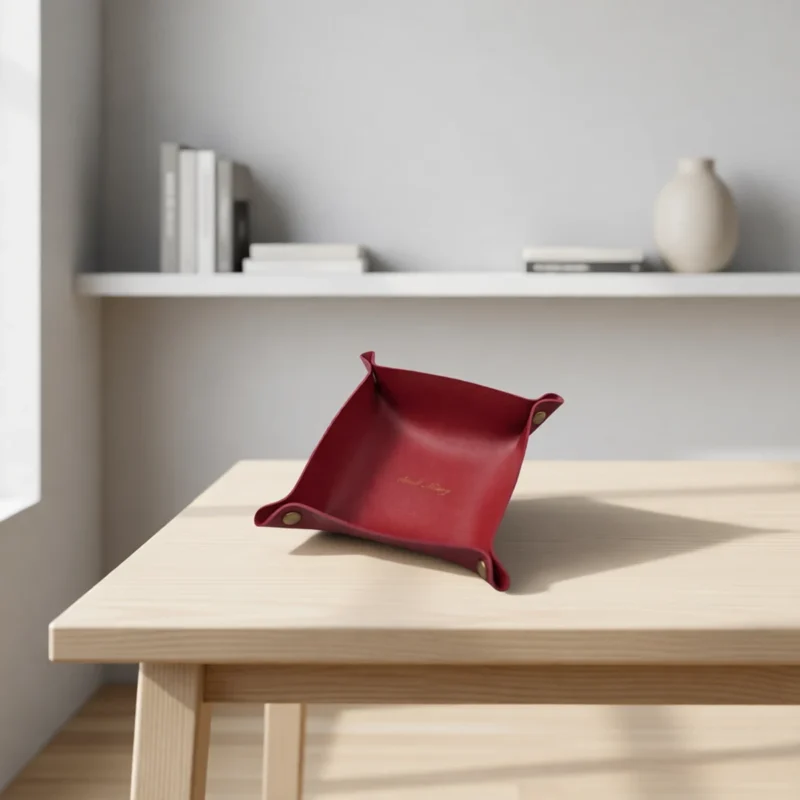 Vide-poche pliable en simili cuir, 22 cm Vide-poche pliable en simili cuir, 22 cm