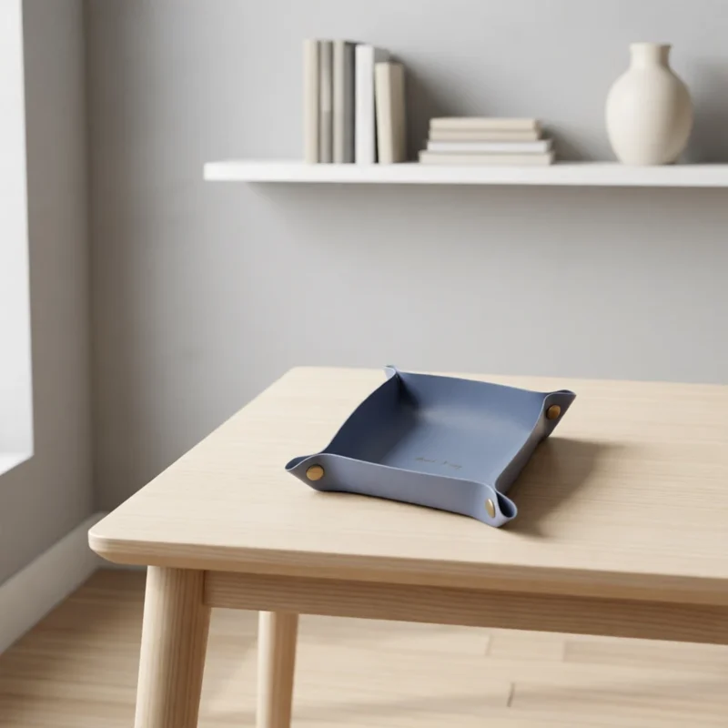Vide-poche pliable en simili cuir, 22 cm Vide-poche pliable en simili cuir, 22 cm